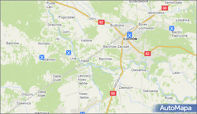 mapa Barchów, Barchów na mapie Targeo