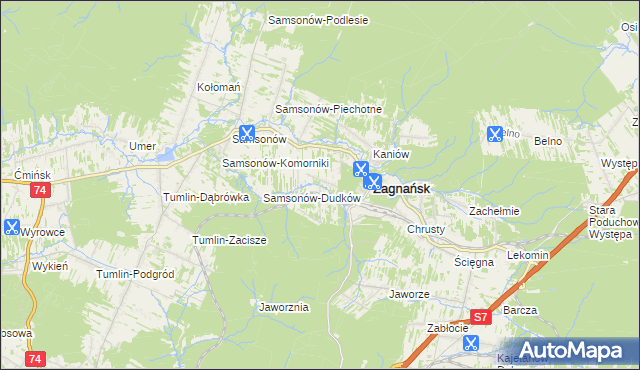 mapa Bartków gmina Zagnańsk, Bartków gmina Zagnańsk na mapie Targeo