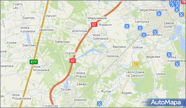 mapa Baszkówka, Baszkówka na mapie Targeo