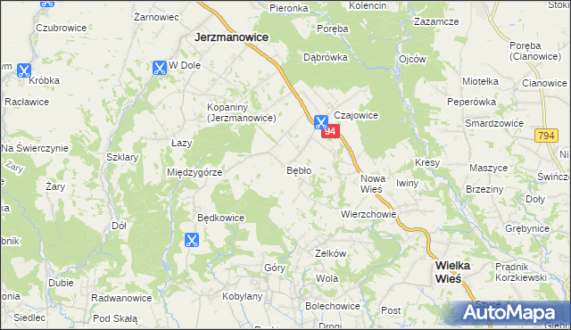 mapa Bębło, Bębło na mapie Targeo