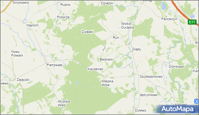 mapa Bednarki, Bednarki na mapie Targeo