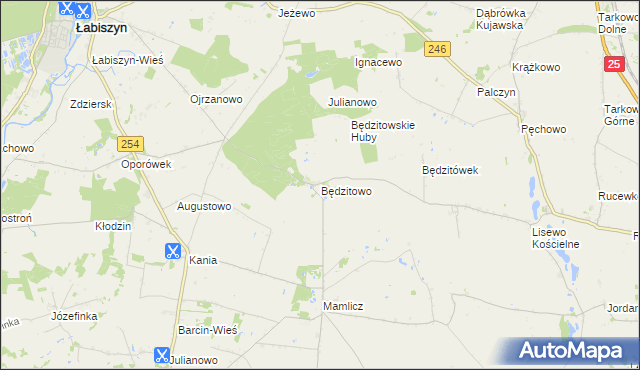 mapa Będzitowo, Będzitowo na mapie Targeo