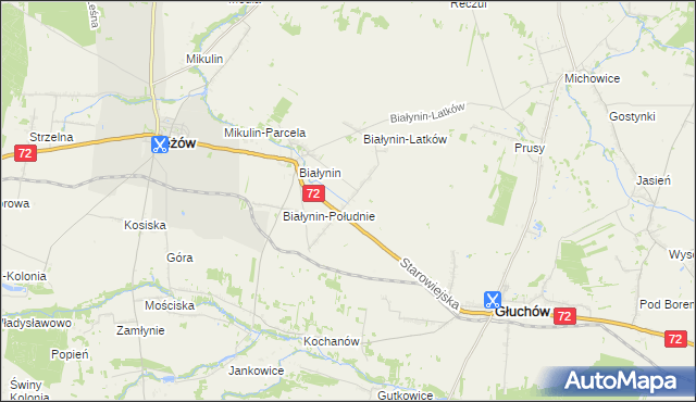 mapa Białynin-Podbór, Białynin-Podbór na mapie Targeo