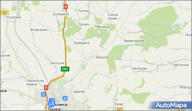 mapa Bobolice gmina Ząbkowice Śląskie, Bobolice gmina Ząbkowice Śląskie na mapie Targeo