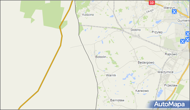 mapa Bobolin gmina Kołbaskowo, Bobolin gmina Kołbaskowo na mapie Targeo
