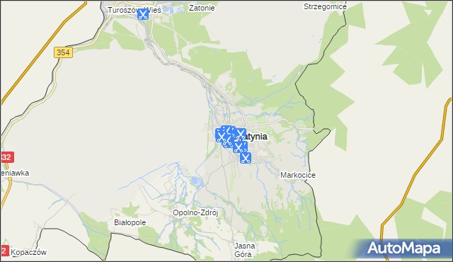 mapa Bogatynia, Bogatynia na mapie Targeo