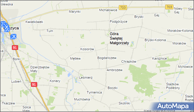 mapa Bogdańczew, Bogdańczew na mapie Targeo