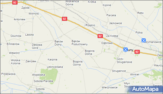 mapa Bogoria Pofolwarczna, Bogoria Pofolwarczna na mapie Targeo