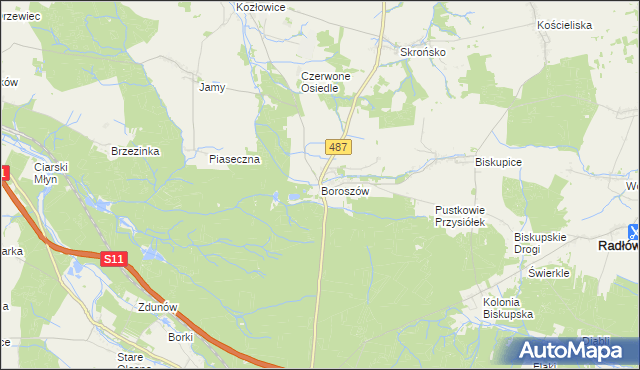 mapa Boroszów, Boroszów na mapie Targeo