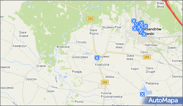 mapa Broniszewo gmina Aleksandrów Kujawski, Broniszewo gmina Aleksandrów Kujawski na mapie Targeo