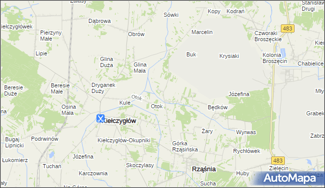 mapa Brutus, Brutus na mapie Targeo