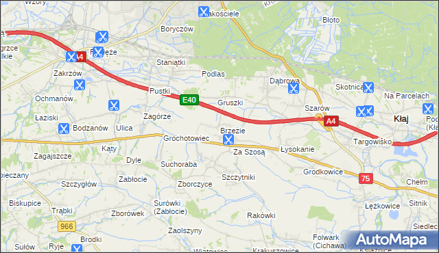 mapa Brzezie gmina Kłaj, Brzezie gmina Kłaj na mapie Targeo