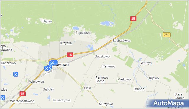 mapa Buczkowo gmina Gniewkowo, Buczkowo gmina Gniewkowo na mapie Targeo