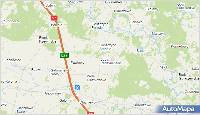 mapa Budy Radzymińskie, Budy Radzymińskie na mapie Targeo