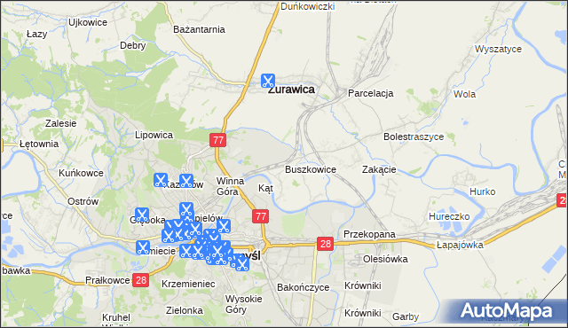 mapa Buszkowice gmina Żurawica, Buszkowice gmina Żurawica na mapie Targeo