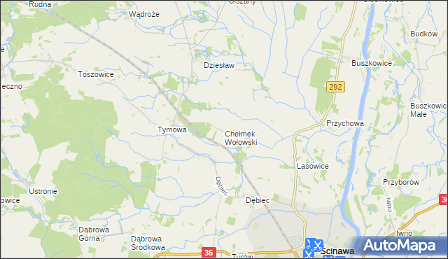 mapa Chełmek Wołowski, Chełmek Wołowski na mapie Targeo