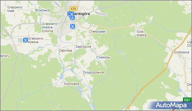 mapa Chełstów, Chełstów na mapie Targeo