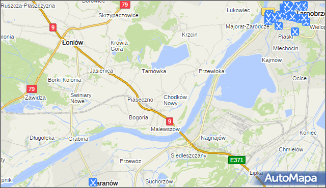 mapa Chodków Nowy, Chodków Nowy na mapie Targeo