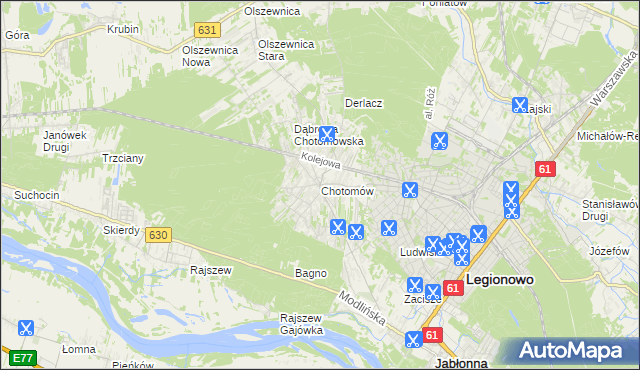 mapa Chotomów, Chotomów na mapie Targeo