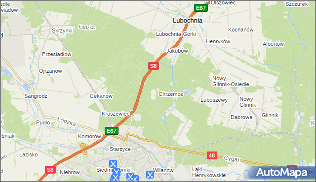 mapa Chrzemce, Chrzemce na mapie Targeo