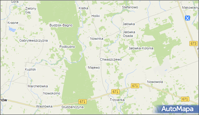 mapa Chwaszczewo, Chwaszczewo na mapie Targeo