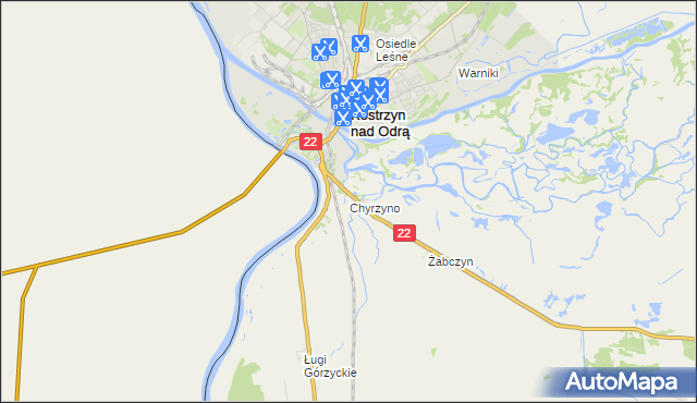 mapa Chyrzyno, Chyrzyno na mapie Targeo