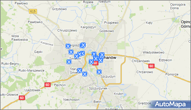 mapa Ciechanów, Ciechanów na mapie Targeo