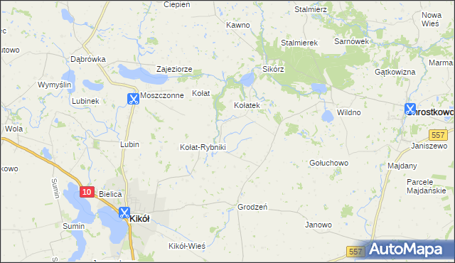 mapa Ciełuchowo, Ciełuchowo na mapie Targeo