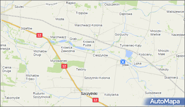 mapa Cieszyków, Cieszyków na mapie Targeo