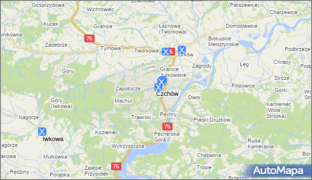 mapa Czchów, Czchów na mapie Targeo