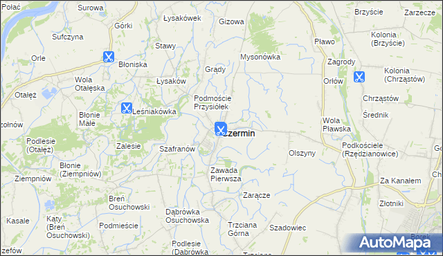 mapa Czermin powiat mielecki, Czermin powiat mielecki na mapie Targeo