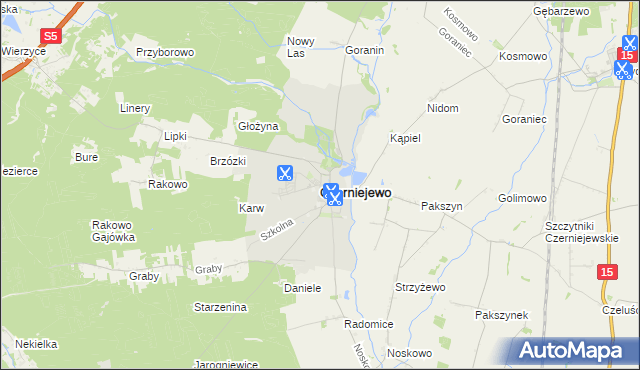 mapa Czerniejewo, Czerniejewo na mapie Targeo