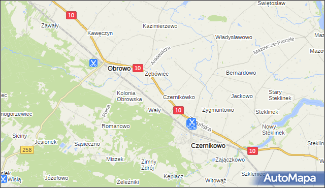 mapa Czernikówko, Czernikówko na mapie Targeo