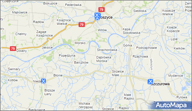 mapa Dąbrówka Morska, Dąbrówka Morska na mapie Targeo