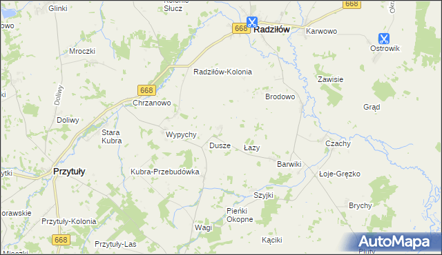 mapa Dębówka gmina Radziłów, Dębówka gmina Radziłów na mapie Targeo