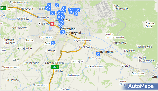 mapa Denkówek, Denkówek na mapie Targeo
