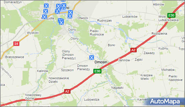 mapa Dmosin Drugi, Dmosin Drugi na mapie Targeo