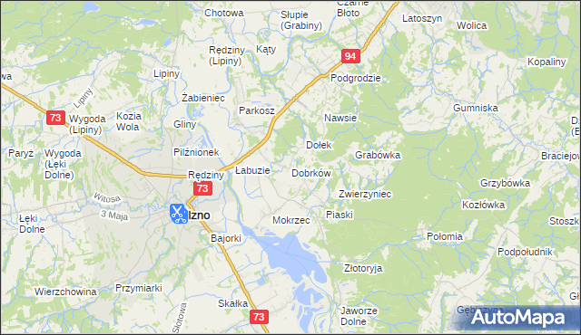 mapa Dobrków, Dobrków na mapie Targeo