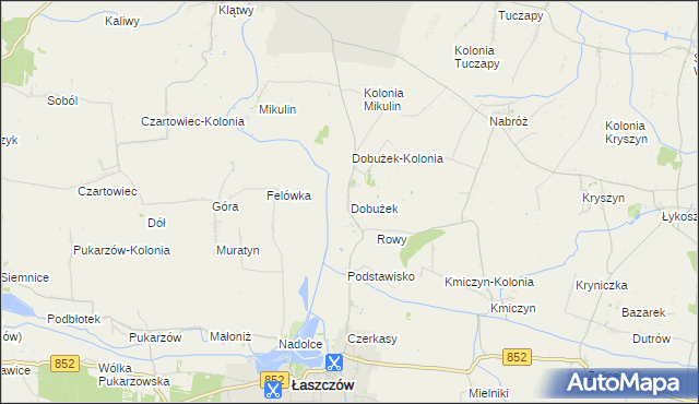 mapa Dobużek, Dobużek na mapie Targeo
