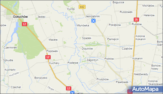 mapa Dojutrów, Dojutrów na mapie Targeo