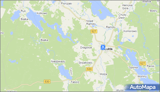 mapa Dragolice, Dragolice na mapie Targeo