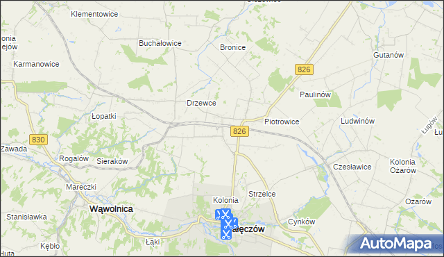 mapa Drzewce-Kolonia, Drzewce-Kolonia na mapie Targeo