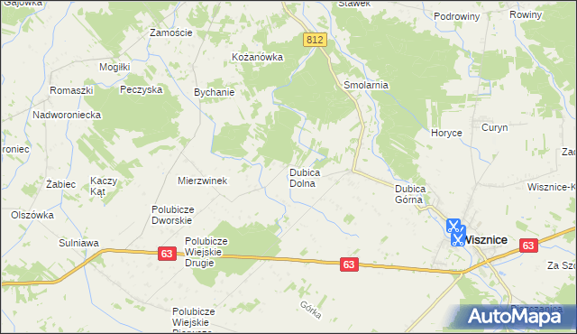 mapa Dubica Dolna, Dubica Dolna na mapie Targeo