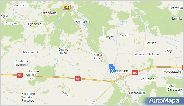 mapa Dubica Górna, Dubica Górna na mapie Targeo