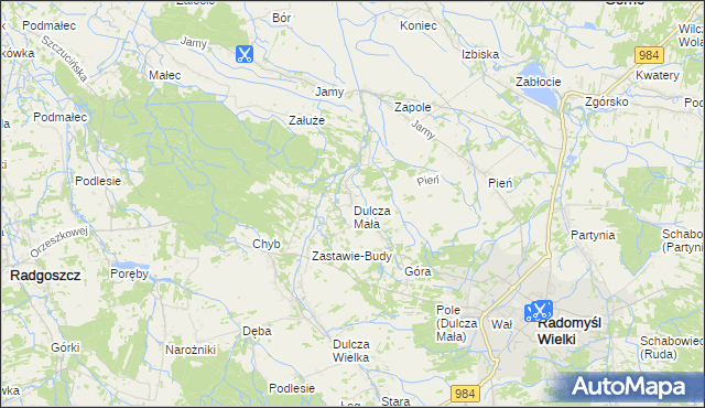 mapa Dulcza Mała, Dulcza Mała na mapie Targeo