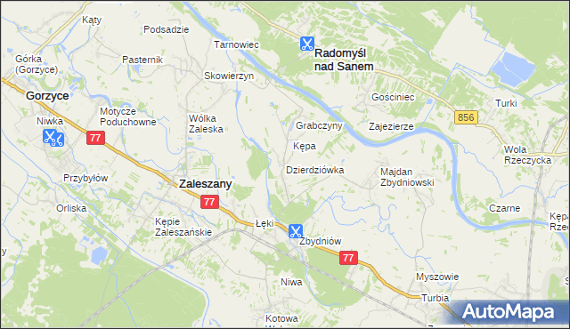 mapa Dzierdziówka, Dzierdziówka na mapie Targeo