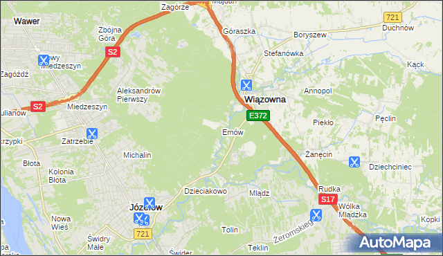 mapa Emów, Emów na mapie Targeo