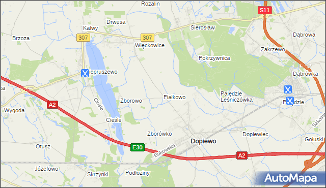 mapa Fiałkowo, Fiałkowo na mapie Targeo