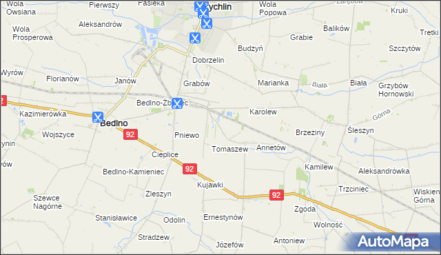 mapa Franciszków Nowy, Franciszków Nowy na mapie Targeo