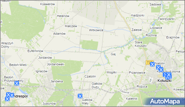 mapa Gałkówek-Parcela, Gałkówek-Parcela na mapie Targeo